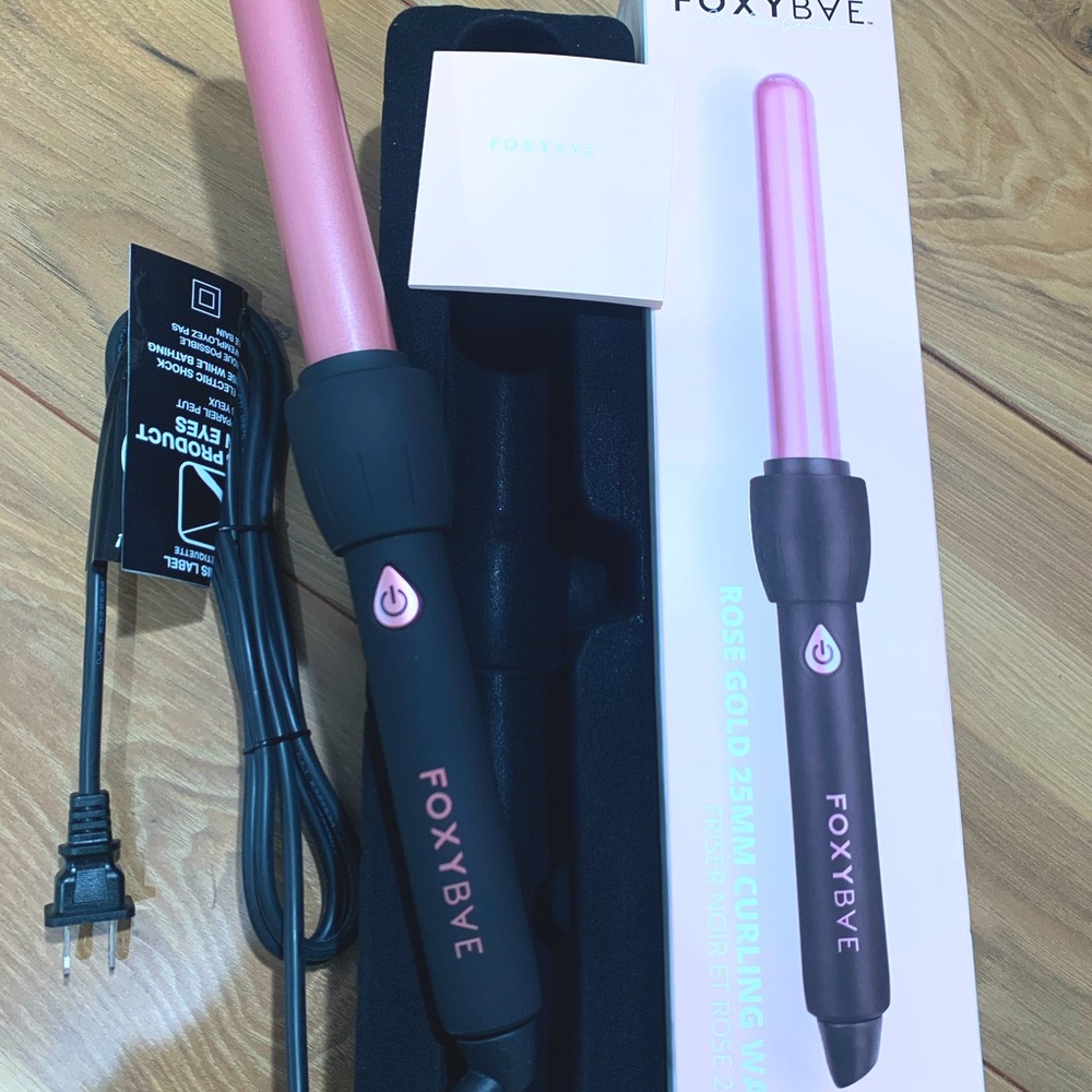 FoxyBae wand BLACK & ROSE GOLD 25MM WAND